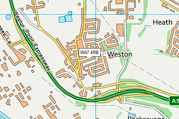 WA7 4RB map - OS VectorMap District (Ordnance Survey)