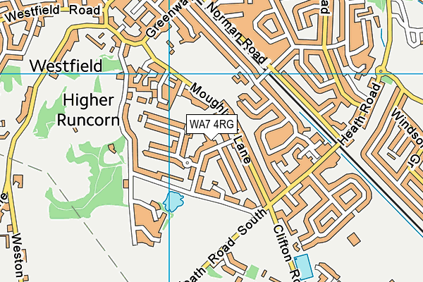 WA7 4RG map - OS VectorMap District (Ordnance Survey)