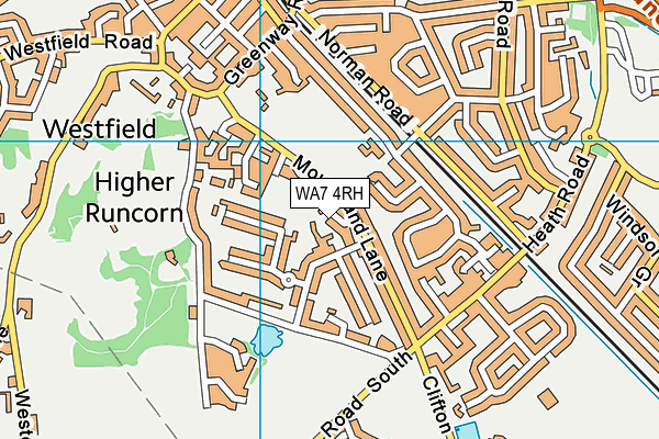 WA7 4RH map - OS VectorMap District (Ordnance Survey)