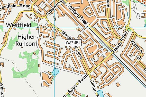 WA7 4RJ map - OS VectorMap District (Ordnance Survey)