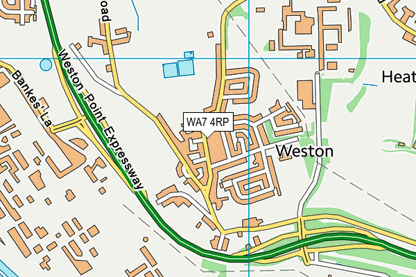 WA7 4RP map - OS VectorMap District (Ordnance Survey)