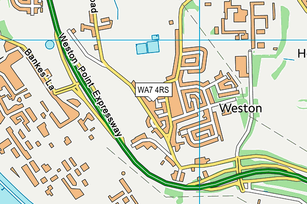 WA7 4RS map - OS VectorMap District (Ordnance Survey)