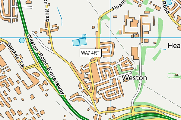 WA7 4RT map - OS VectorMap District (Ordnance Survey)
