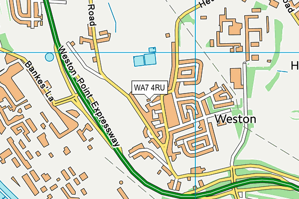 WA7 4RU map - OS VectorMap District (Ordnance Survey)