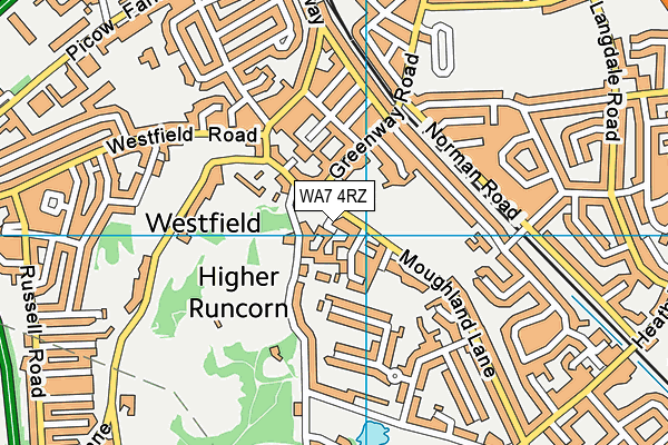 WA7 4RZ map - OS VectorMap District (Ordnance Survey)