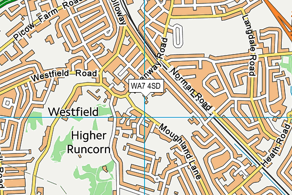 WA7 4SD map - OS VectorMap District (Ordnance Survey)