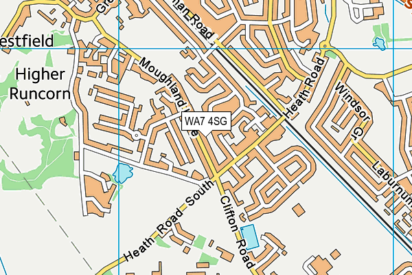 WA7 4SG map - OS VectorMap District (Ordnance Survey)