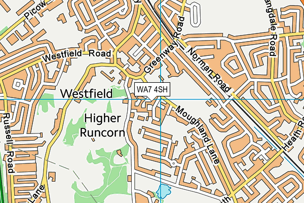 WA7 4SH map - OS VectorMap District (Ordnance Survey)