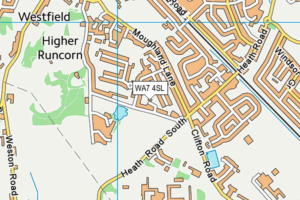 WA7 4SL map - OS VectorMap District (Ordnance Survey)