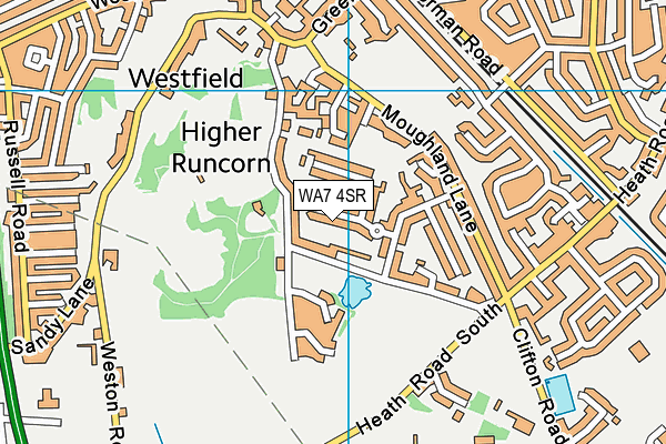 WA7 4SR map - OS VectorMap District (Ordnance Survey)
