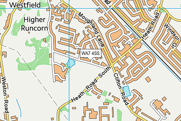 WA7 4SS map - OS VectorMap District (Ordnance Survey)