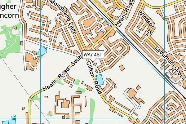WA7 4ST map - OS VectorMap District (Ordnance Survey)