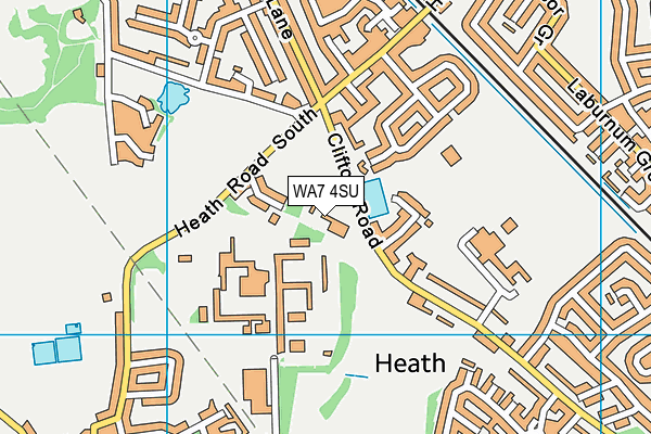 Runcorn Golf Club map (WA7 4SU) - OS VectorMap District (Ordnance Survey)