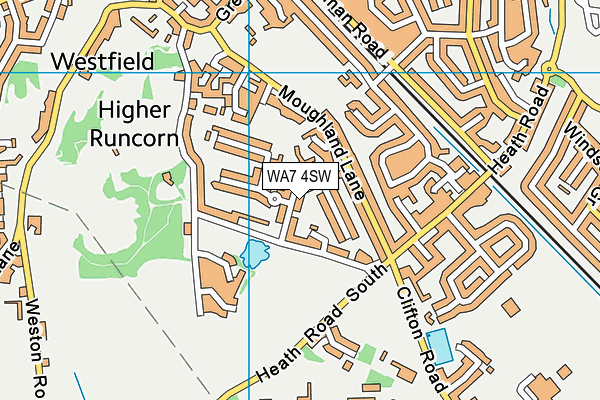 WA7 4SW map - OS VectorMap District (Ordnance Survey)