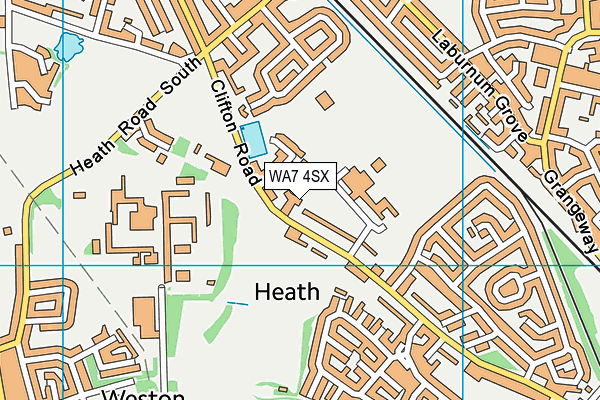 WA7 4SX map - OS VectorMap District (Ordnance Survey)