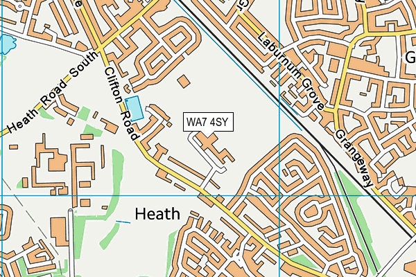 The Heath School map (WA7 4SY) - OS VectorMap District (Ordnance Survey)