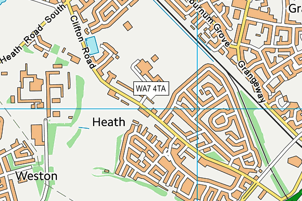 WA7 4TA map - OS VectorMap District (Ordnance Survey)