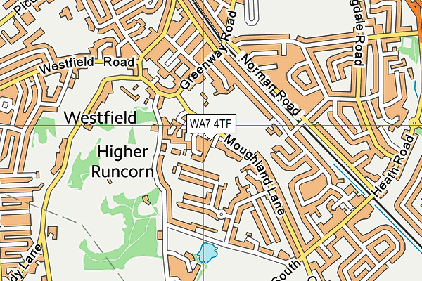 WA7 4TF map - OS VectorMap District (Ordnance Survey)