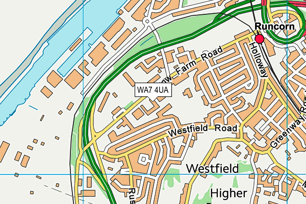 WA7 4UA map - OS VectorMap District (Ordnance Survey)