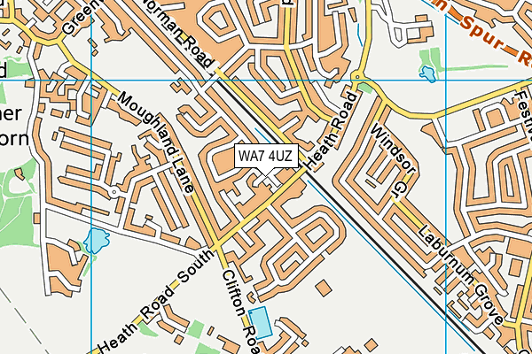 WA7 4UZ map - OS VectorMap District (Ordnance Survey)