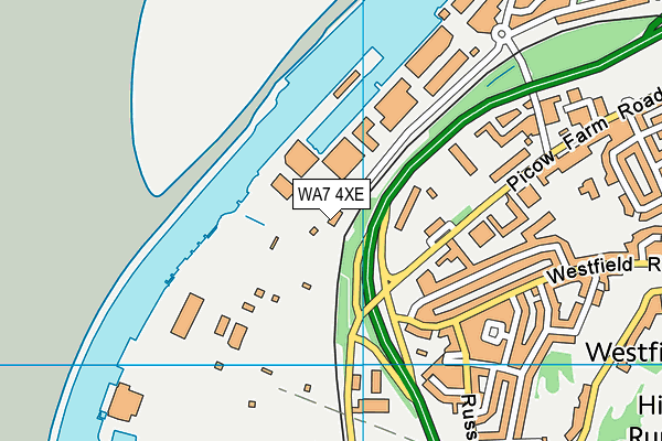 WA7 4XE map - OS VectorMap District (Ordnance Survey)
