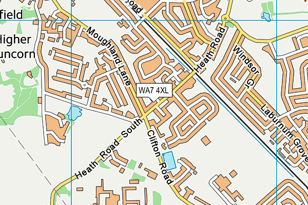 WA7 4XL map - OS VectorMap District (Ordnance Survey)