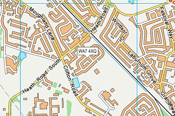 Pewithall  School map (WA7 4XQ) - OS VectorMap District (Ordnance Survey)