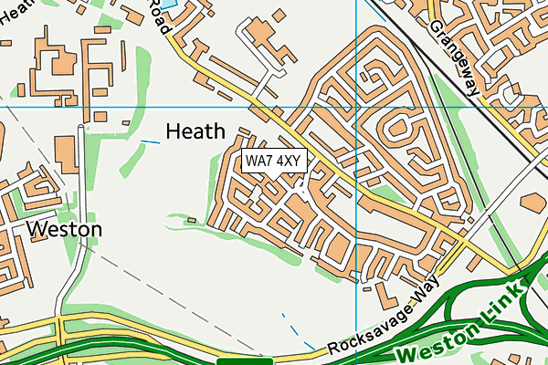 WA7 4XY map - OS VectorMap District (Ordnance Survey)