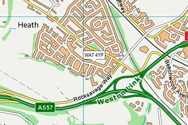 WA7 4YP map - OS VectorMap District (Ordnance Survey)