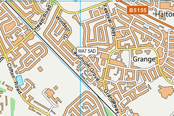 WA7 5AD map - OS VectorMap District (Ordnance Survey)