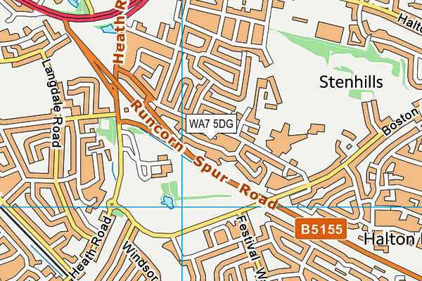 WA7 5DG map - OS VectorMap District (Ordnance Survey)