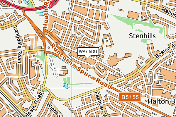 WA7 5DU map - OS VectorMap District (Ordnance Survey)