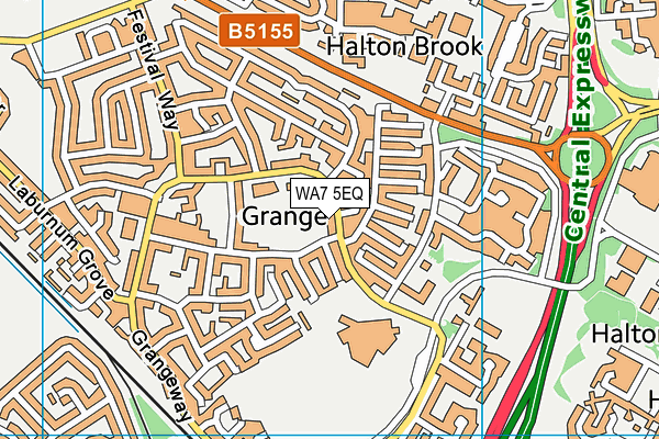 WA7 5EQ map - OS VectorMap District (Ordnance Survey)