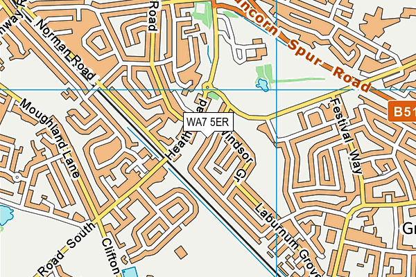 WA7 5ER map - OS VectorMap District (Ordnance Survey)