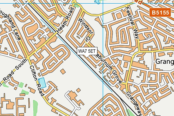 WA7 5ET map - OS VectorMap District (Ordnance Survey)