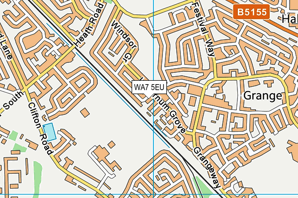 WA7 5EU map - OS VectorMap District (Ordnance Survey)