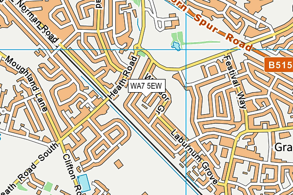 WA7 5EW map - OS VectorMap District (Ordnance Survey)