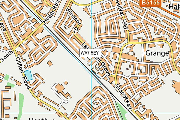 WA7 5EY map - OS VectorMap District (Ordnance Survey)