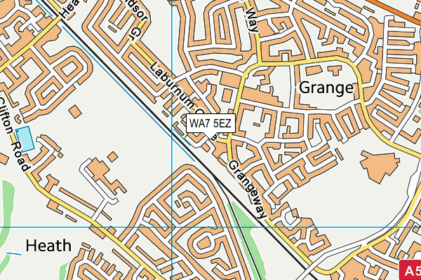 WA7 5EZ map - OS VectorMap District (Ordnance Survey)