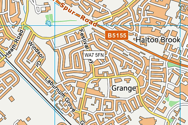WA7 5FN map - OS VectorMap District (Ordnance Survey)