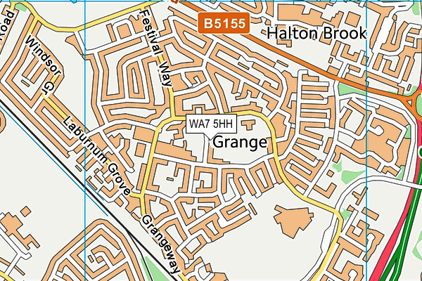 WA7 5HH map - OS VectorMap District (Ordnance Survey)