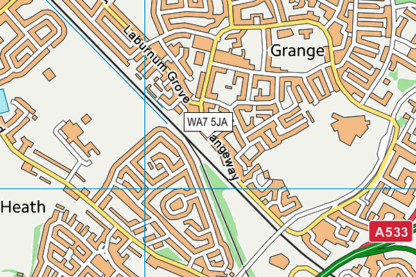 WA7 5JA map - OS VectorMap District (Ordnance Survey)
