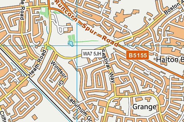 WA7 5JH map - OS VectorMap District (Ordnance Survey)