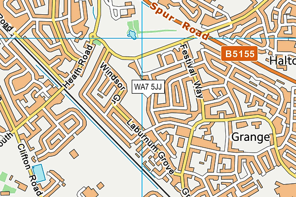 WA7 5JJ map - OS VectorMap District (Ordnance Survey)