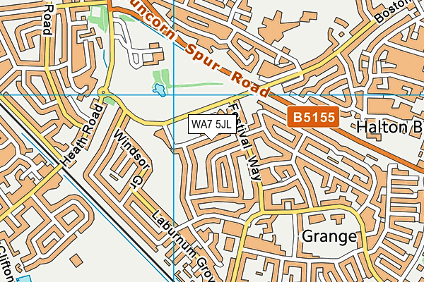 WA7 5JL map - OS VectorMap District (Ordnance Survey)
