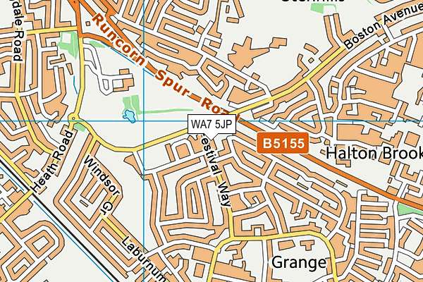 WA7 5JP map - OS VectorMap District (Ordnance Survey)