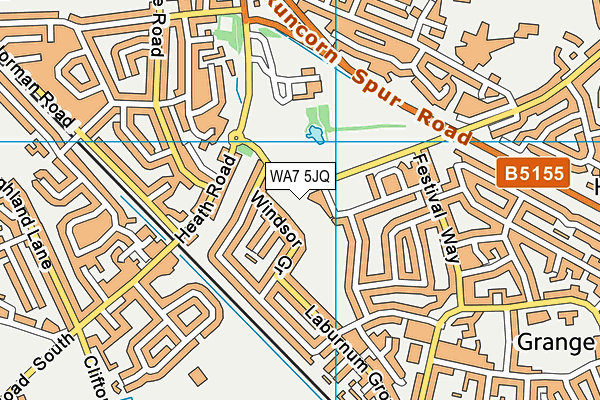 WA7 5JQ map - OS VectorMap District (Ordnance Survey)