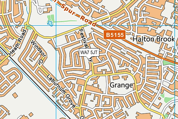 WA7 5JT map - OS VectorMap District (Ordnance Survey)