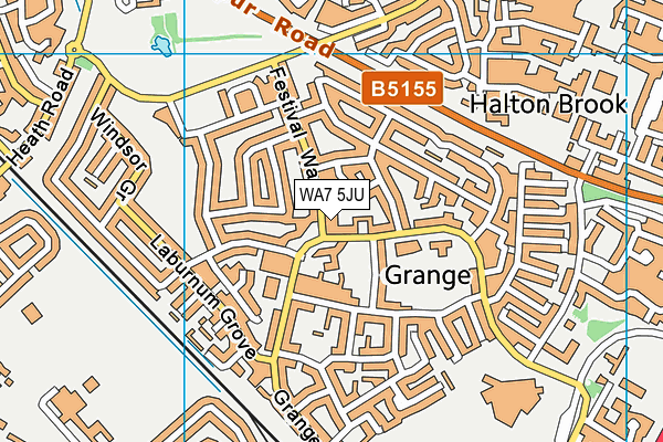 WA7 5JU map - OS VectorMap District (Ordnance Survey)