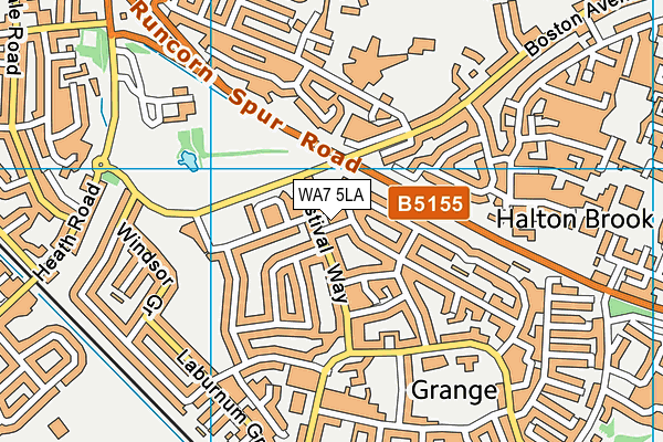 WA7 5LA map - OS VectorMap District (Ordnance Survey)